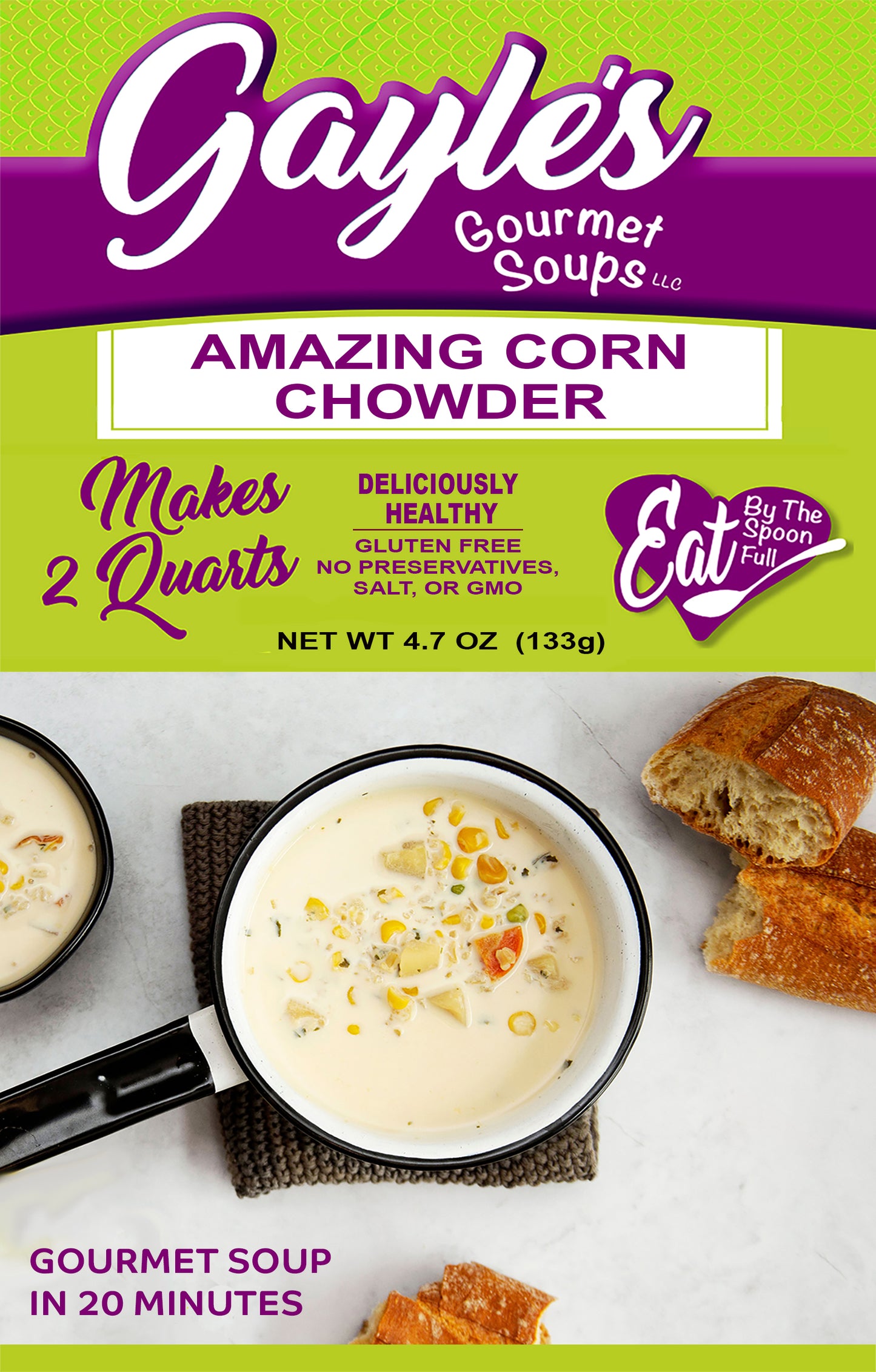 Amazing Corn Chowder - Gayle's Gourmet Soups